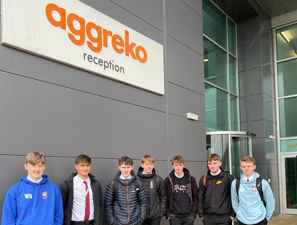 Vale of Leven Academy S5 and S6 students visit Aggreko